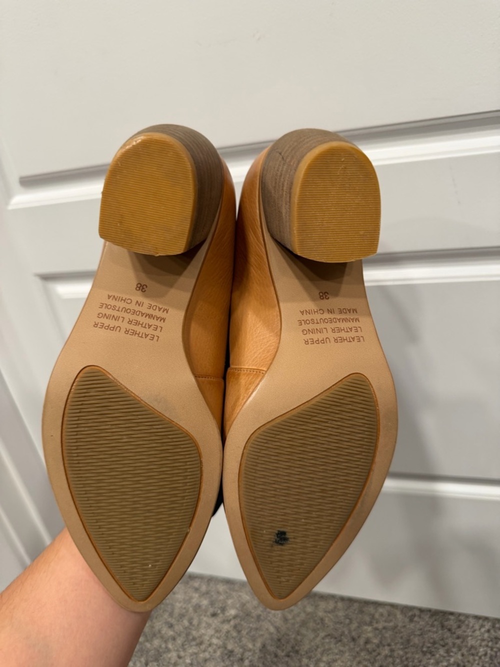 Django & Juliette 'Jood' tan leather heels size 38 EUC - Picture 5 of 6